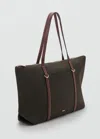 Mango Sac Cabas Anse Double Kaki - Femme - Taille Unique -  In Brown