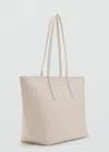 Mango Shopper Bag With Double Handle Off White