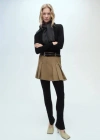 Mango Short Combined Dress Beige In Beige