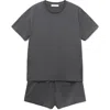Mango Short Cotton Pajamas In Gray