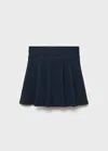 Mango Kids' Short Cotton Skirt Navy In Blue