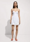 Mango Short Flared Dress White In White