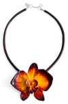 Mango Short Flower Pendant Necklace