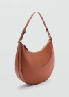 MANGO SHORT-HANDLE SHOULDER BAG LEATHER