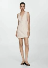 Mango Robe In Beige