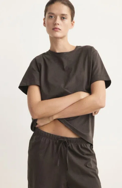 Mango Short Pajamas In Brown