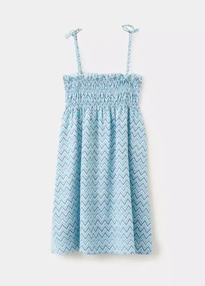 Mango Kids' Short Patterned Dress In Multi