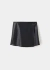 Mango Short Simili-cuir In Noir