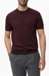 Mango Men's Cotton Fine-knit T-shirt In Burgundy