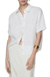 Mango Women's Linen 100% Shirt In White