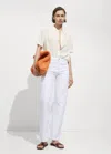 Mango Short Sleeve Pocket Shirt Off White