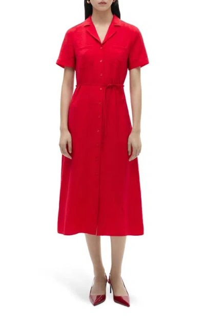 MANGO MANGO SHORT SLEEVE POCKET SHIRTDRESS