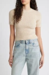 Mango Short Sleeve Rib Sweater