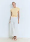 Mango Short Sleeve Sweater Pastel Yellow In Yellow