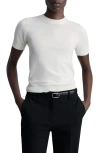 Mango Short Sleeve Sweater In White
