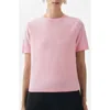 Mango Short-sleeved Wool Sweater Pink