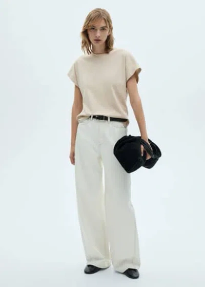 Mango T-shirt Beige