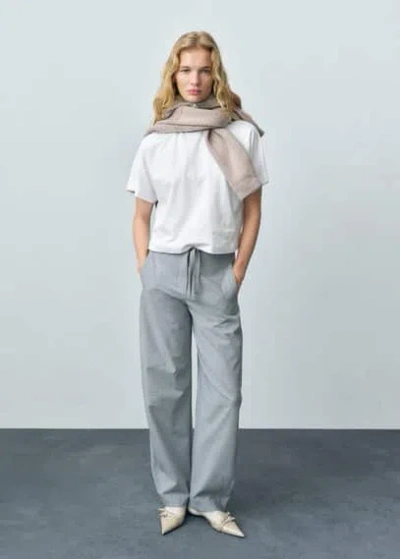 Mango Short-sleeved Cotton T-shirt White