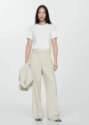 Mango Short-sleeved Cotton T-shirt White In White