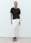 Mango T-shirt Lin Manches Courtes Noir - Femme - 4xl -  In Black
