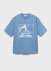 Mango Kids' Short-sleeved Printed T-shirt Blue