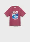 Mango Short-sleeved Printed T-shirt Cherry