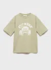 Mango Short-sleeved Printed T-shirt Khaki