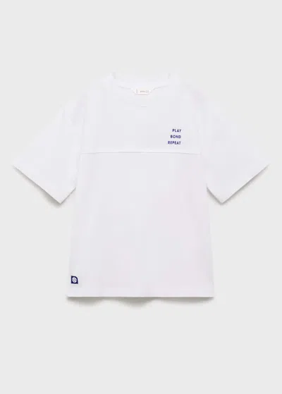 Mango Kids' Short-sleeved Printed T-shirt Off White