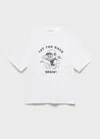 Mango Short-sleeved Printed T-shirt White
