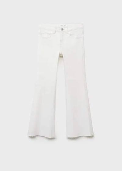 Mango Kids' Short-sleeved Tencel Cotton Shirt Off White