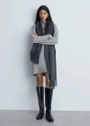 Mango Short Turtleneck Knitted Dress Medium Heather Grey In Medium Heather Grey