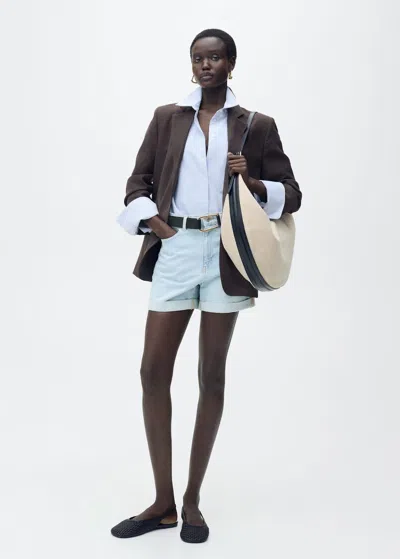 Mango Shorts Light Blue