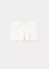 Mango Shorts With Eyelets In White