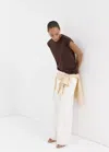 Mango Short-sleeved Cotton T-shirt In Brown