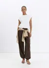 Mango Short-sleeved Cotton T-shirt In White