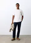 Mango Short-sleeved Printed T-shirt In Off White