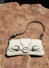 Mango Shoulder Bag With Buckles Detail Off White In Blanc Cassé