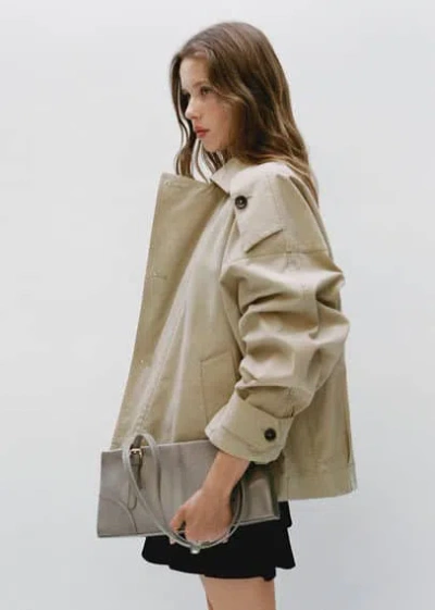 Mango Shoulder Bag With Buckles Grey In Gris