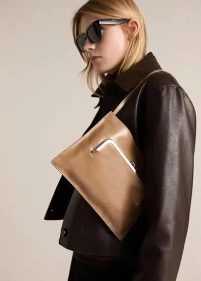 Mango Shoulder Bag With Pochette Pocket Medium Brown