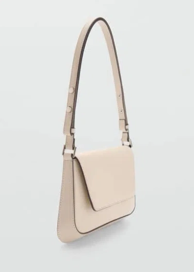 Mango Shoulder Bag With Strap Off White