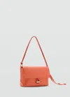 Mango Shoulder Bag With Strap Orange
