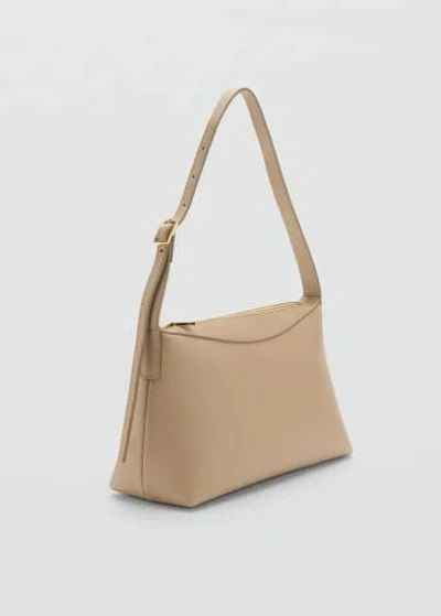 Mango Shoulder Bag With Zip Beige