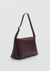Mango Shoulder Bag With Zip Burgundy In Burgundy