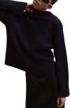 Mango Shoulder Button Mock Neck Sweater In Multi