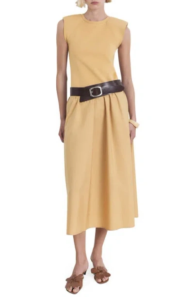 MANGO MANGO SHOULDER PAD MAXI DRESS
