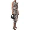 Mango Side Cutout Sleeveless Midi Dress In Black