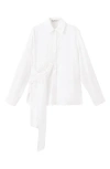 Mango Side Knot Shirt In White
