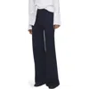 Mango Side Stripe Pull-on Straight Leg Knit Pants In Blue