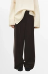 Mango Side Stripe Wide Leg Pants In Multi