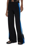 MANGO MANGO SIDE STRIPE WIDE LEG TRACK PANTS